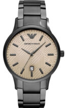 Emporio Armani Renato Quartz Grey Dial Grey Steel Strap Watch For Men - AR11120